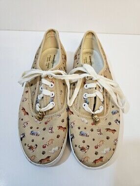 The Bradford Exchange Love Cats Sneakers Size 7.5 Lace Up Wearable Art Shoes